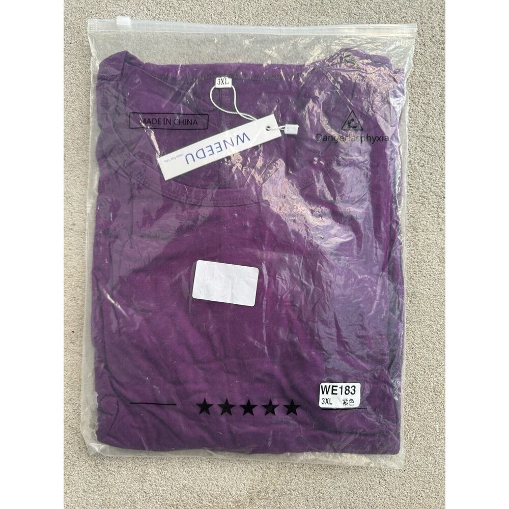 Lot (6) Plus Size 3X T Shirts Solid Colors Leopard Print Blouse Woman Within - Picture 12 of 13